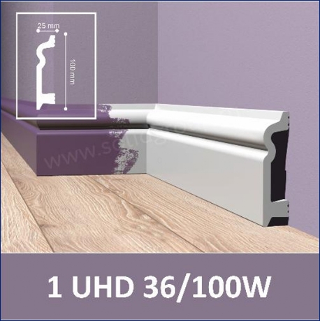 Плинтус 1 UHD 36/100 W Белый