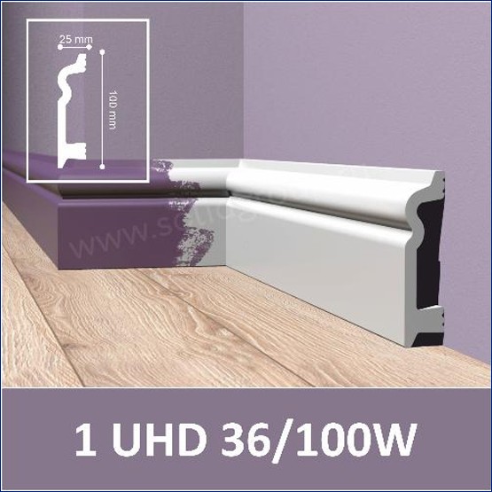 Плинтус 1 UHD 36/100 W Белый Плинтус 1 UHD 36/100 W Белый