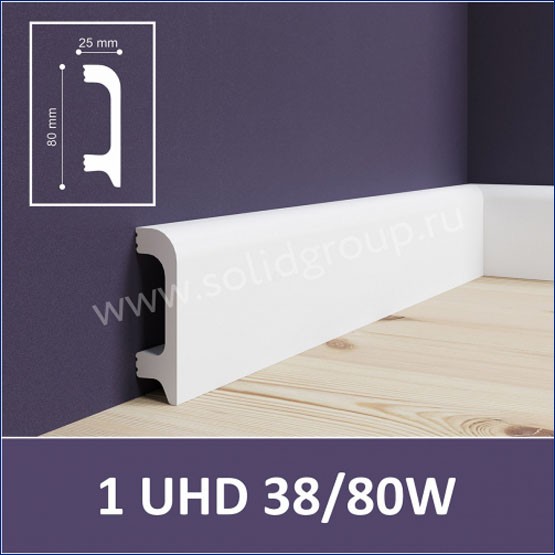 Плинтус 1 UHD 38/80 W Белый Плинтус 1 UHD 38/80 W Белый